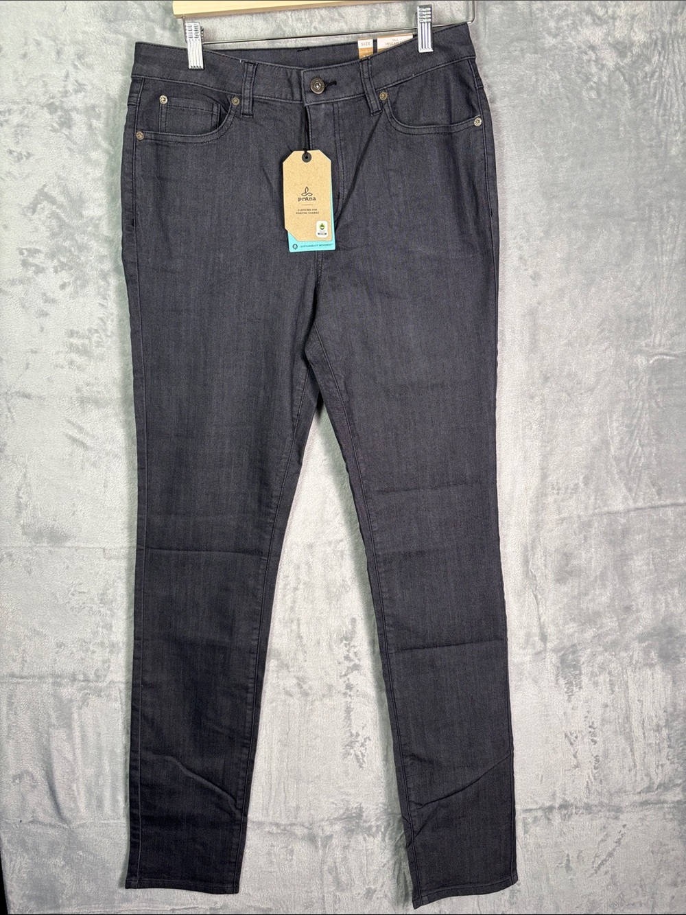NWT New Prana Denim Kayla High Rise Straight Legs Jeans Women Size 10 Tall